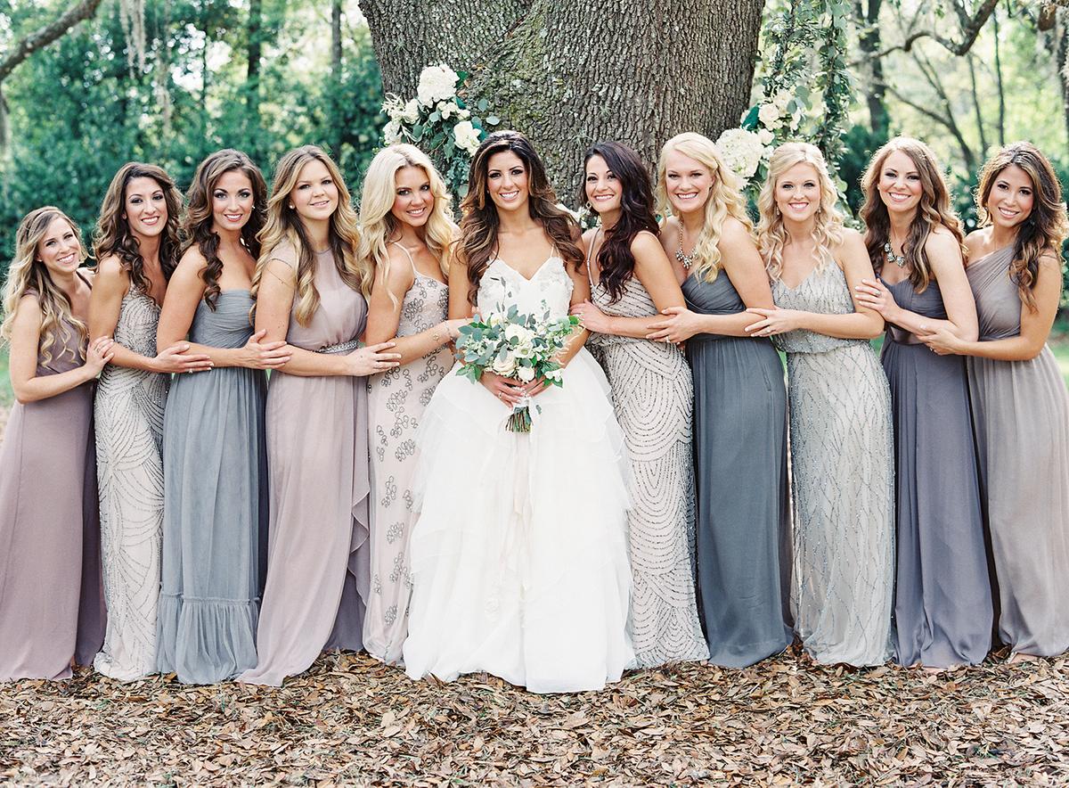 bridesmaid dresses jacksonville Blush bridesmaid dresses with floral pops of color, signal for spring!  #weddinginspiration #weddingvenue #modernweddingdecor #historicweddingvenue  #receptioninspiration #destinationweddingphotographer  #newyorkweddingphotographer
