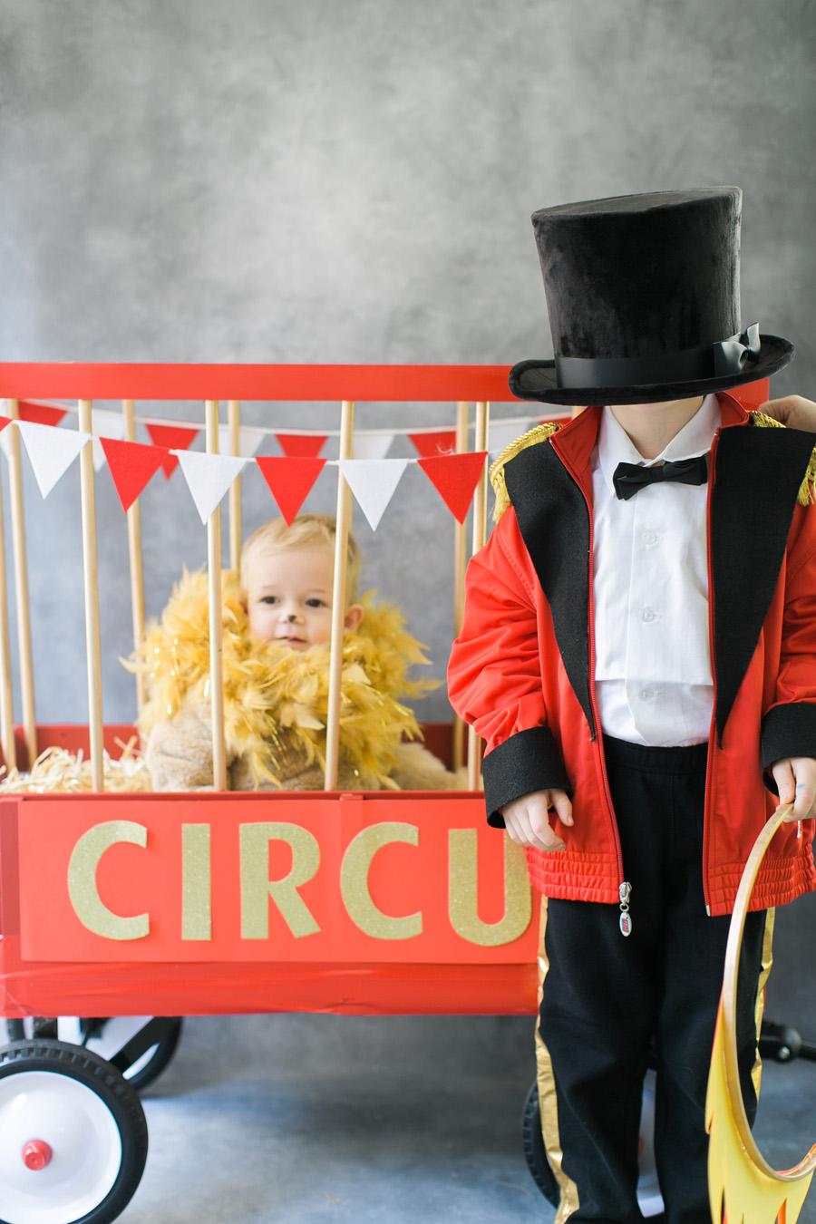 dress up circus theme Ultimate Costume Set, Purple-Black two play masks Circus Wagon Halloween Prop