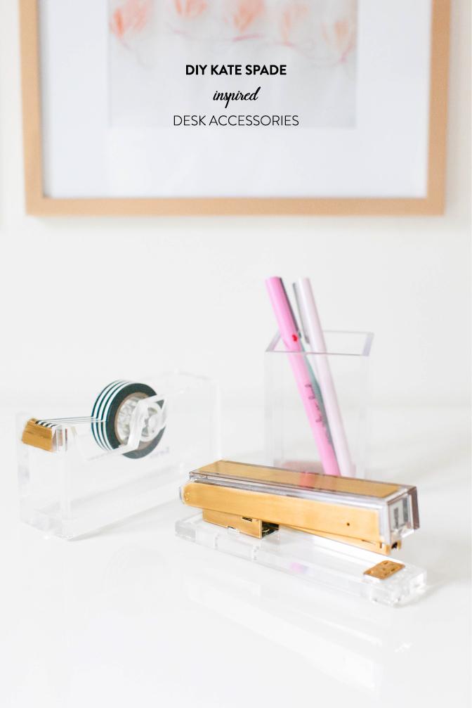 DIY Kate Spade-Inspired Desk Accessories