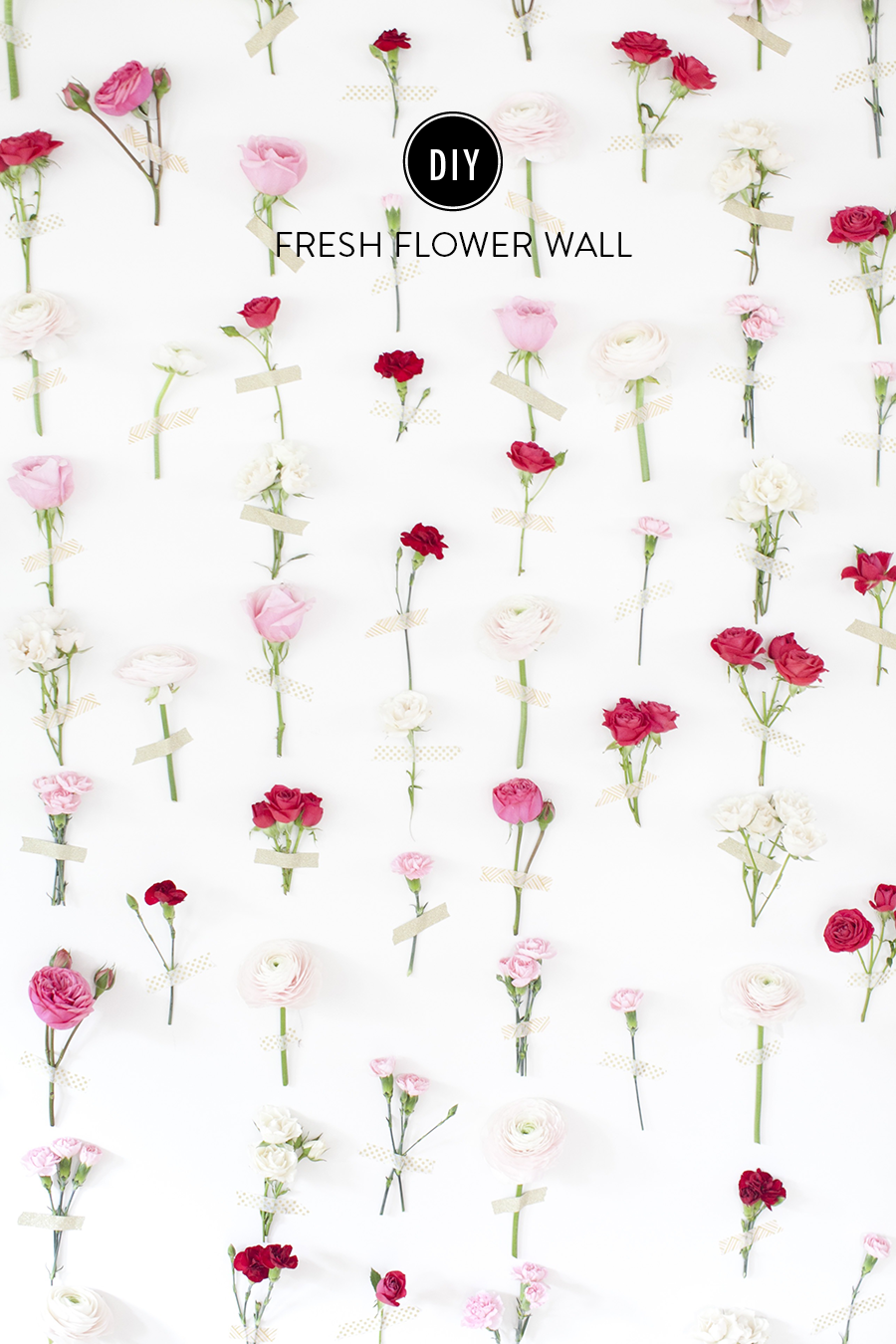 The Easiest DIY Fresh Flower Wall