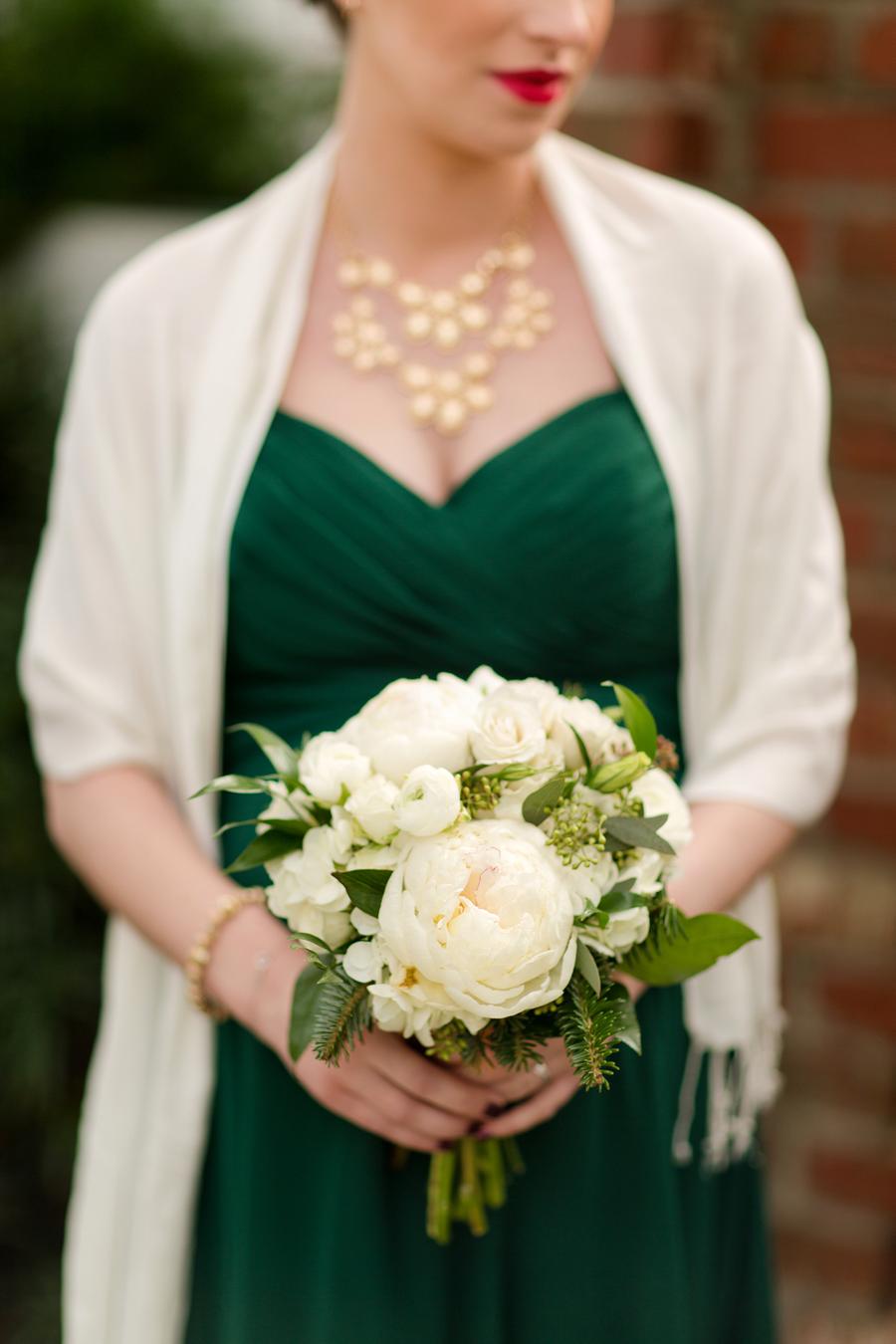 Emerald Green Winter Wedding