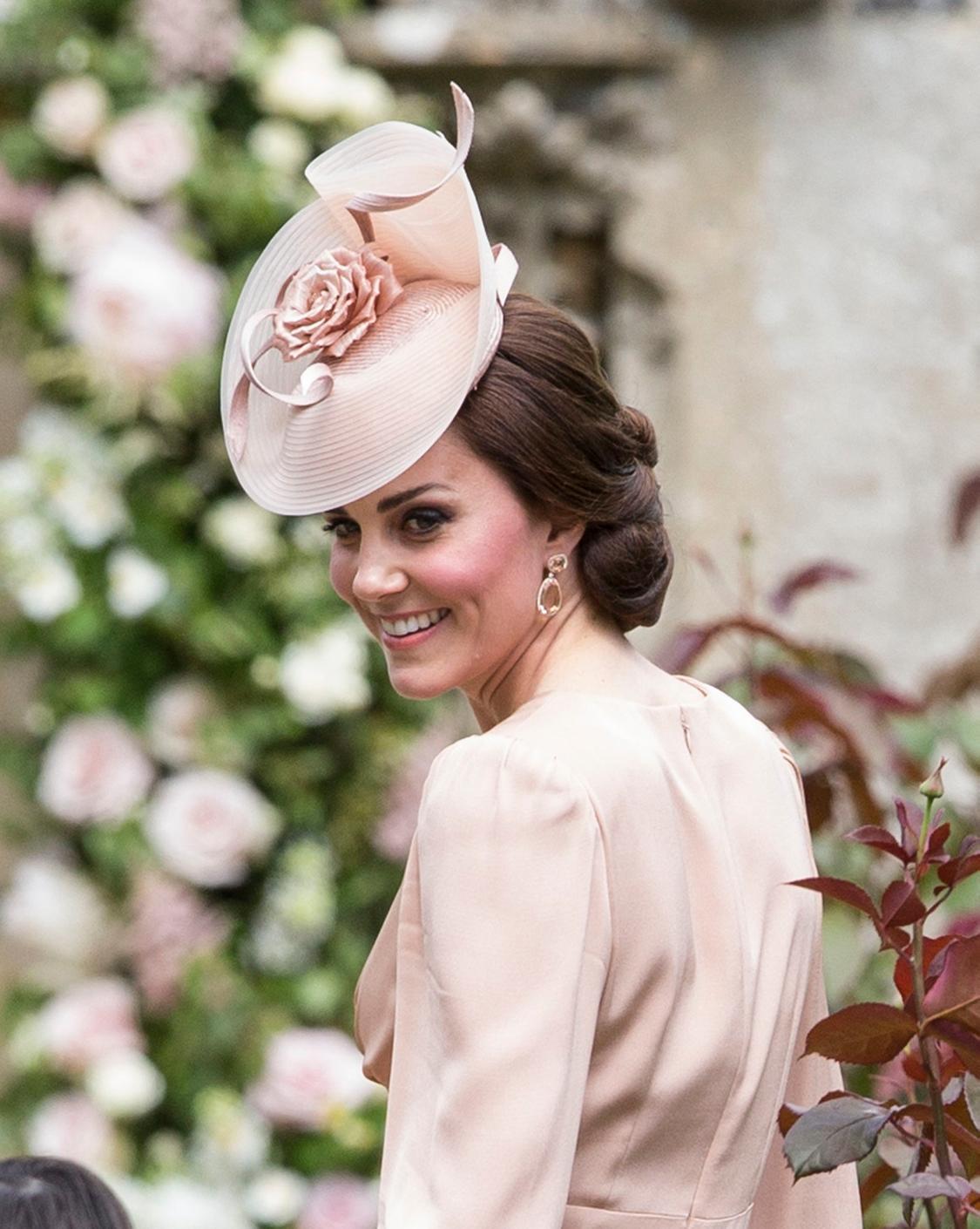 open lace back dress Pippa middleton wedding blush bridesmaid Nude pink dress – MJcostume main image 1