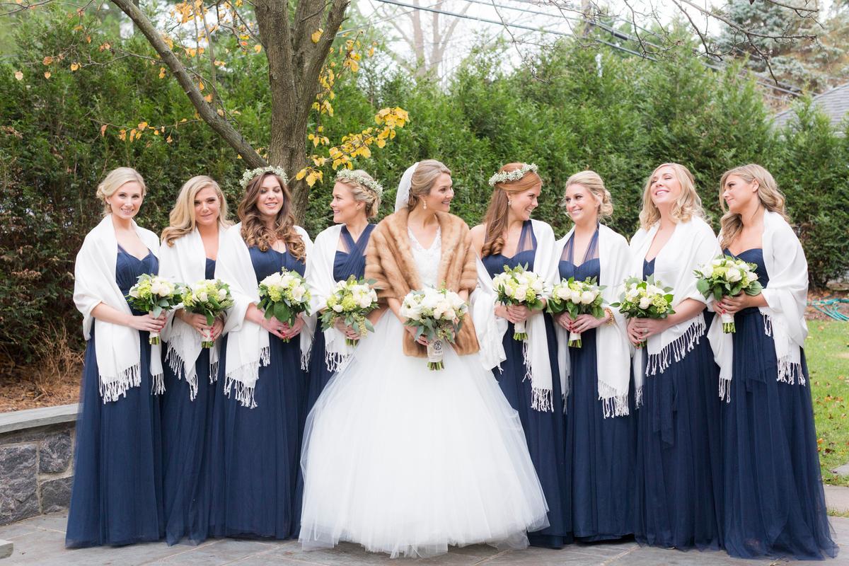 navy winter bridesmaid dresses Winter Bridesmaid Dresses with Lots of Color Options