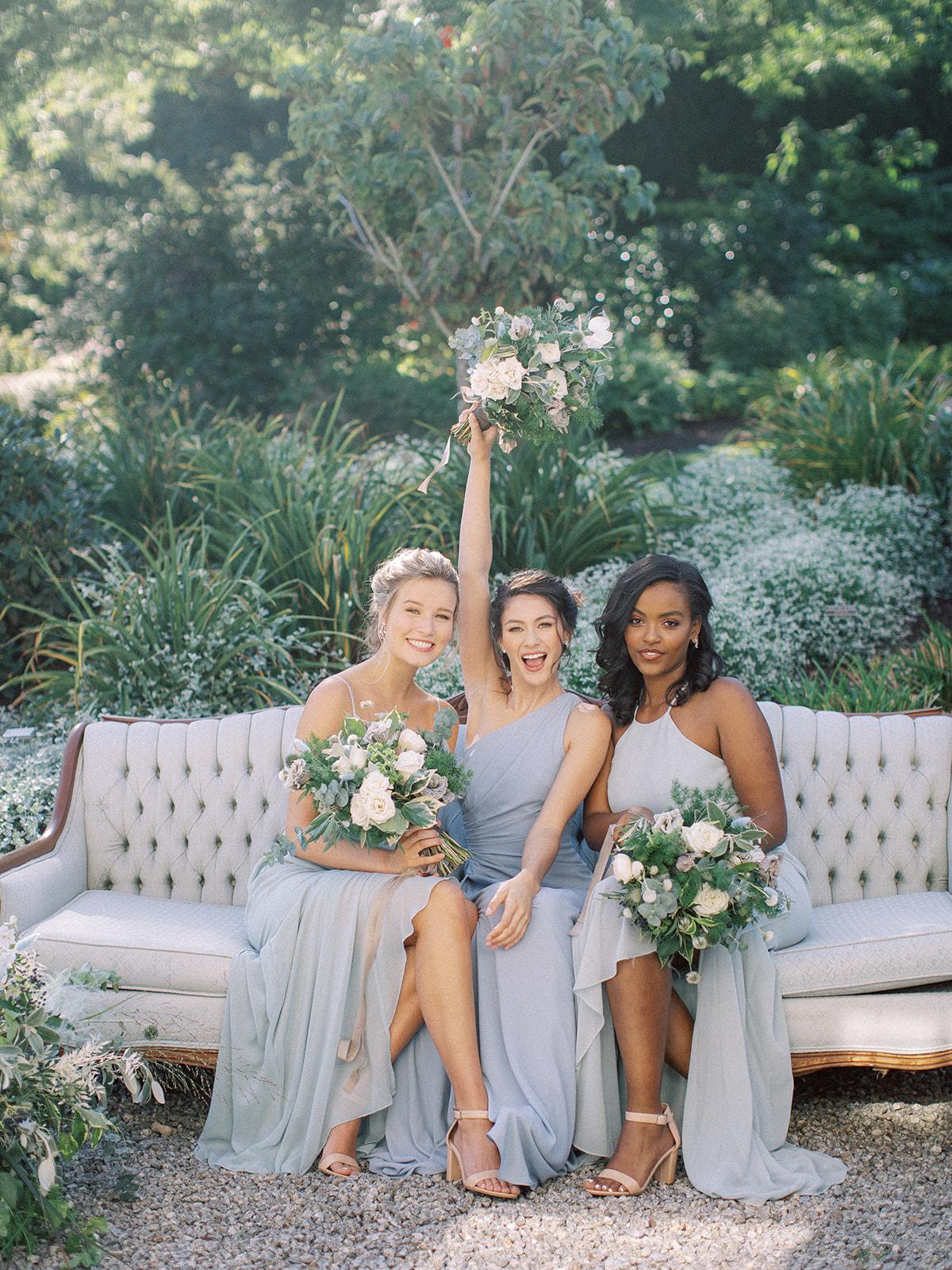 style me pretty bridesmaid dresses Sunset Hues and Dusty Blues