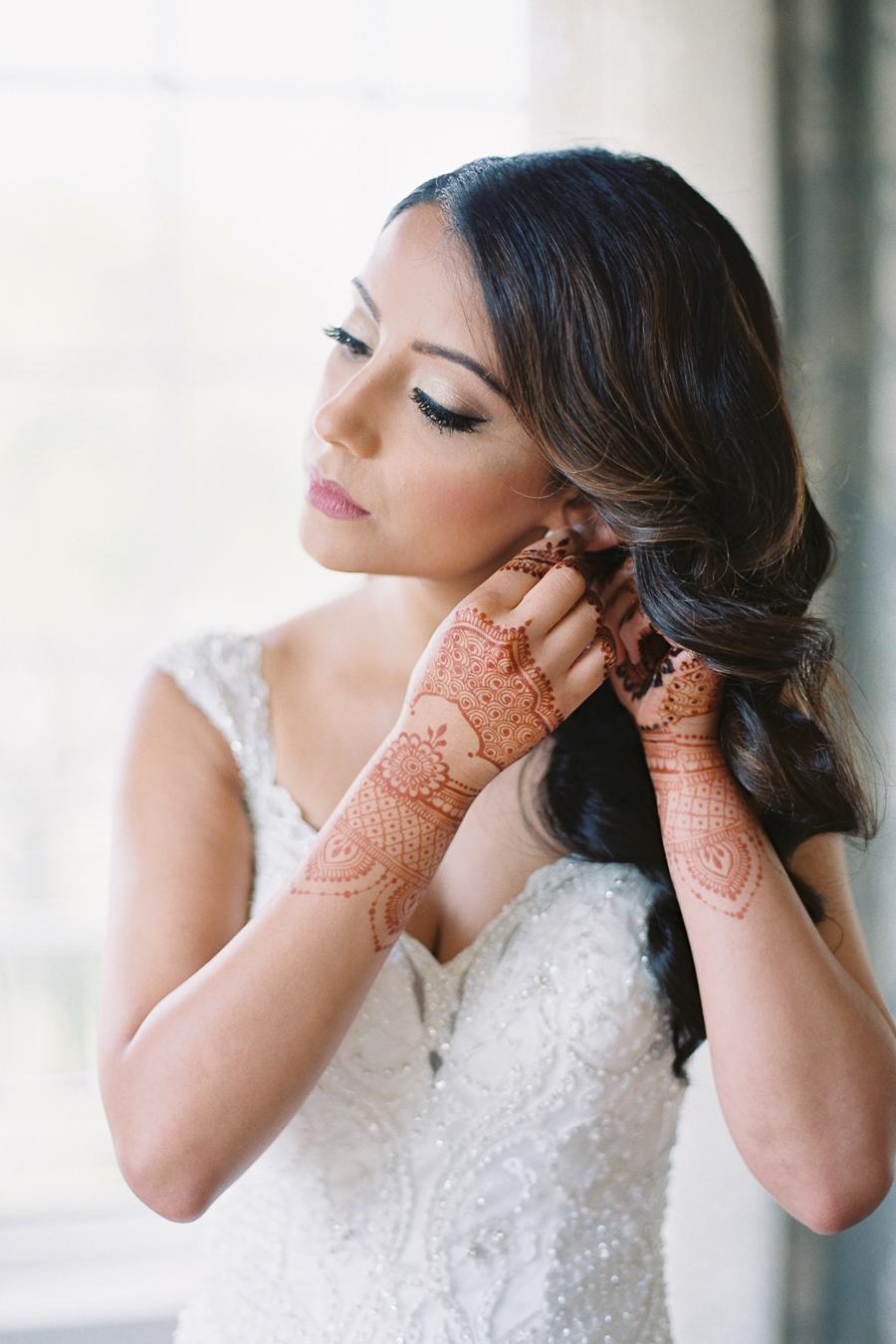 The white wedding dress and henna. Do they go together?