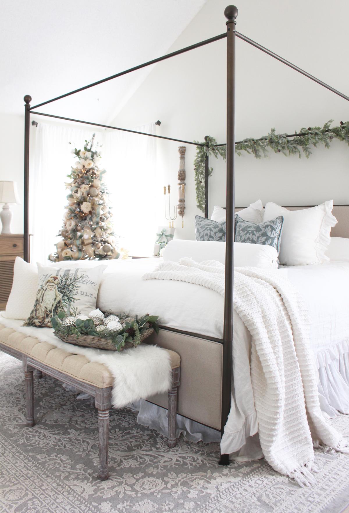 Vintage inspired neutral Christmas home tour