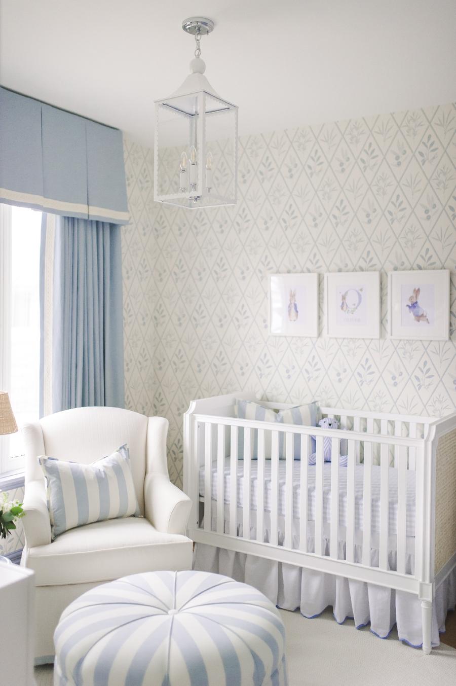 Traditional Blue & White Classic Boy's Nursery