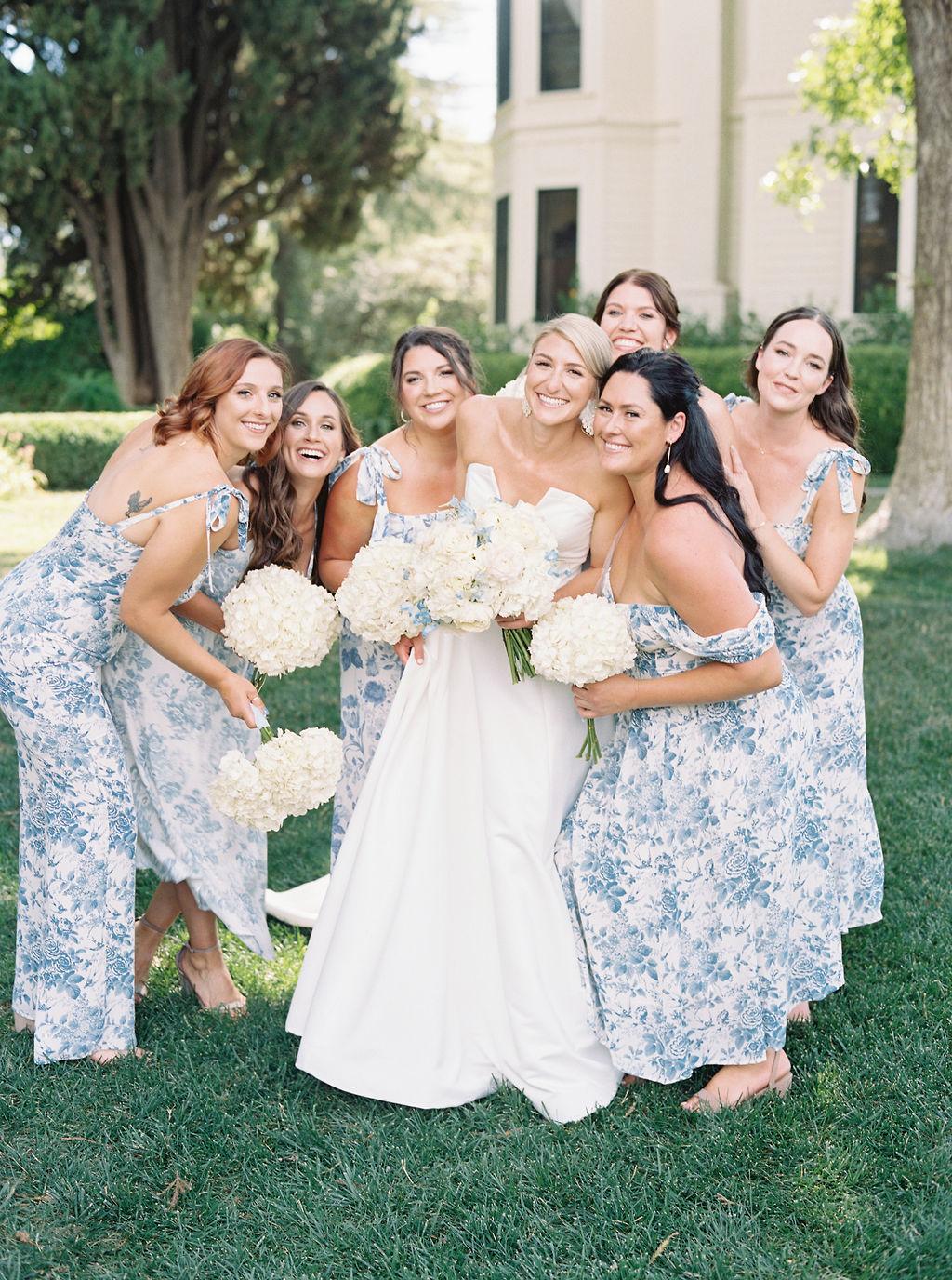 bridesmaid dresses california Toile Elegance in the Heart of Northern California at Park Winters