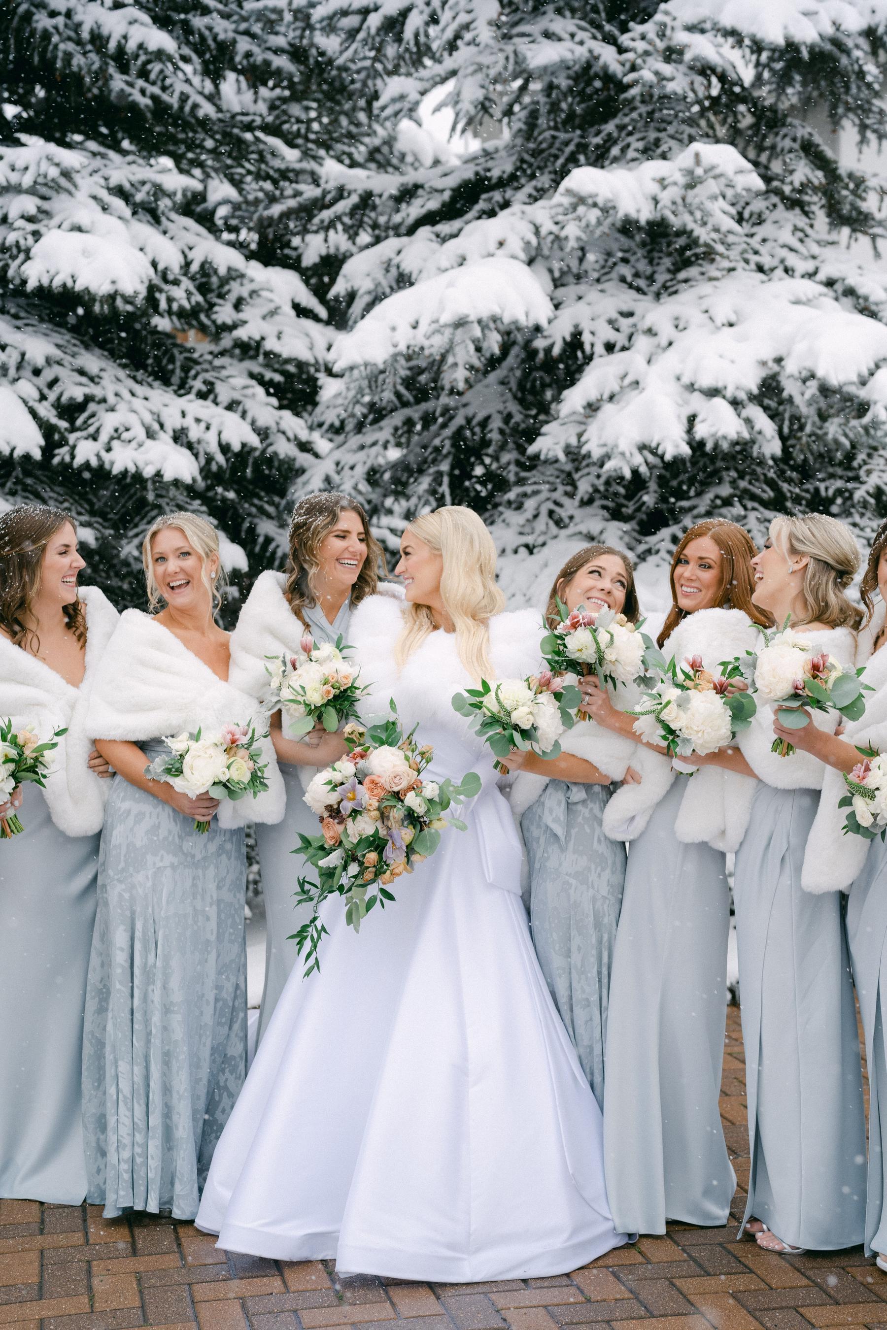 winter wonderland themed wedding dress A Winter Wonderland Wedding at Four Seasons Vail