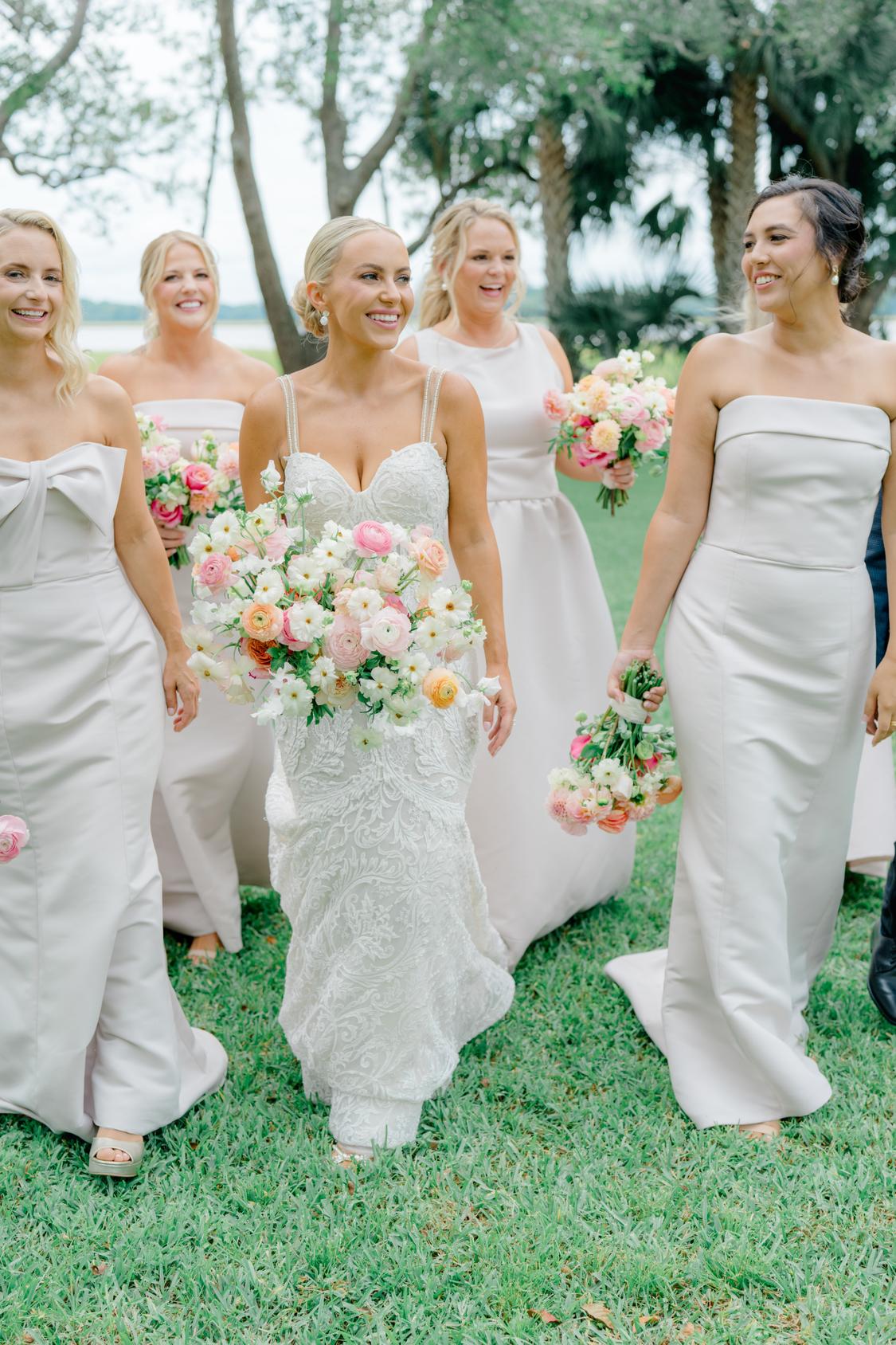 strapless open back dress Halter Strap Sequin Design Tulle Transparent Glittering Bridal Party Dress 8 / Off White / Lace