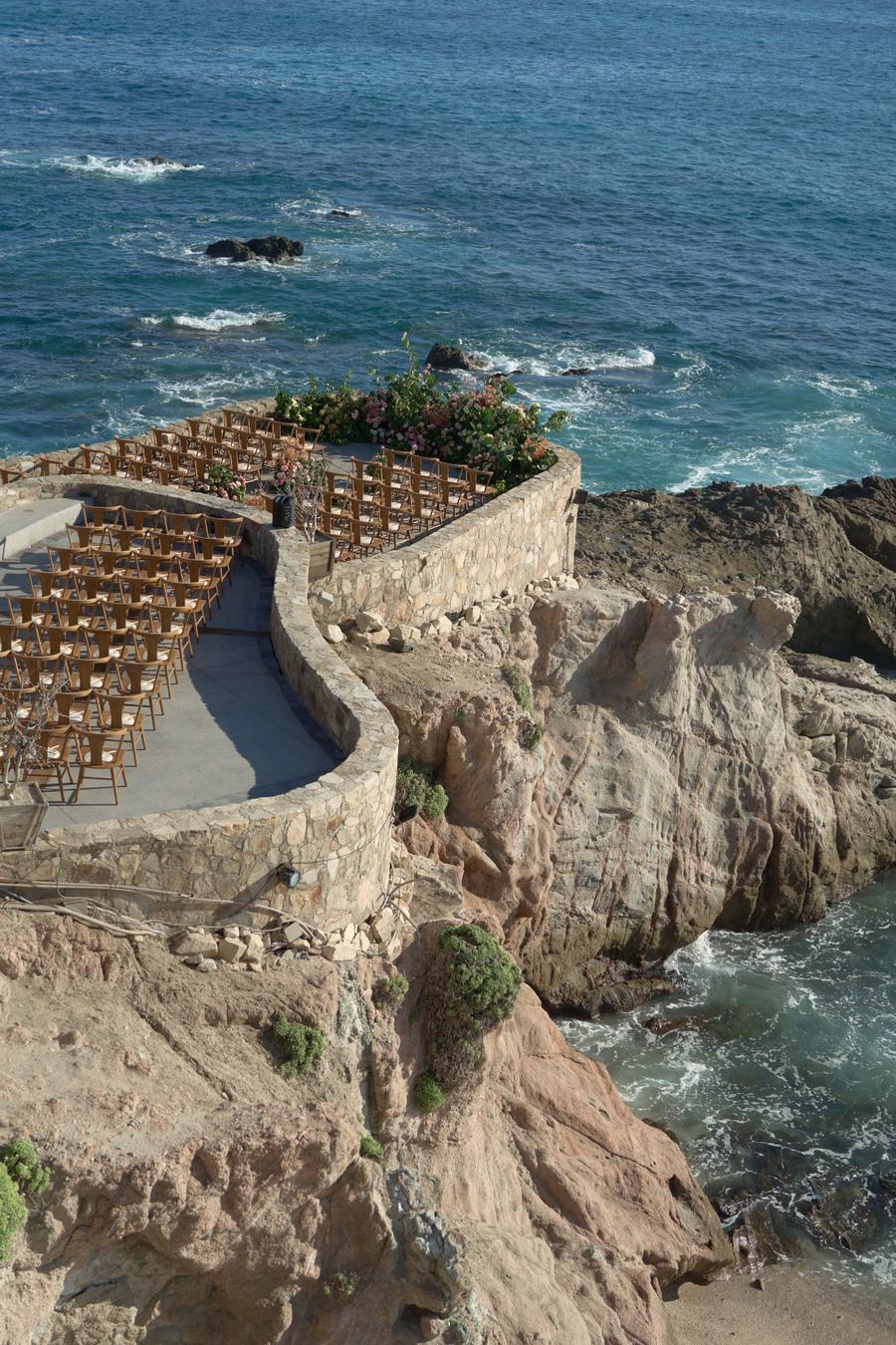 A Sunset Cliffside Wedding Awash in Terracotta and Golden Hues at ...
