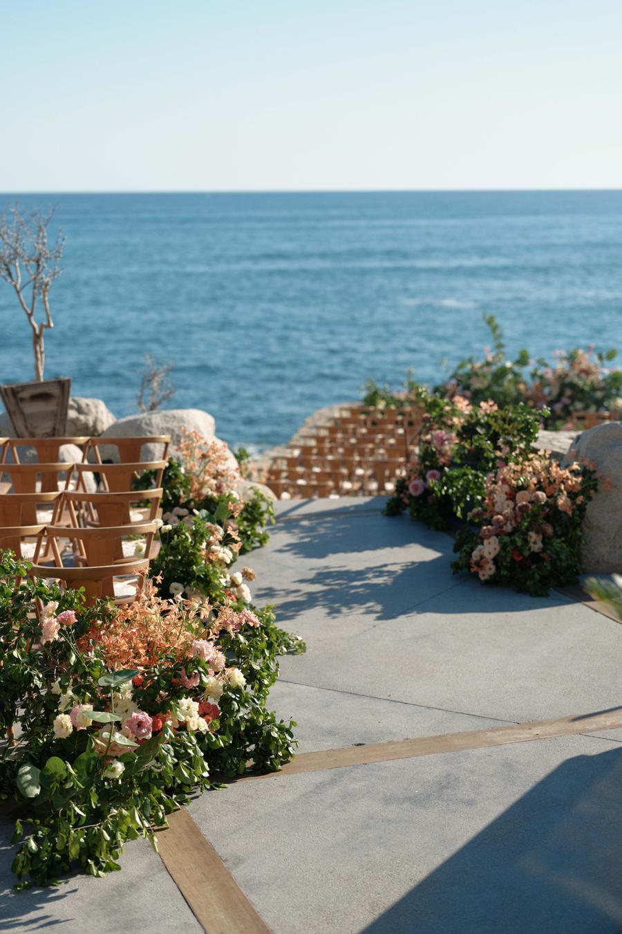 A Sunset Cliffside Wedding Awash in Terracotta and Golden Hues at ...