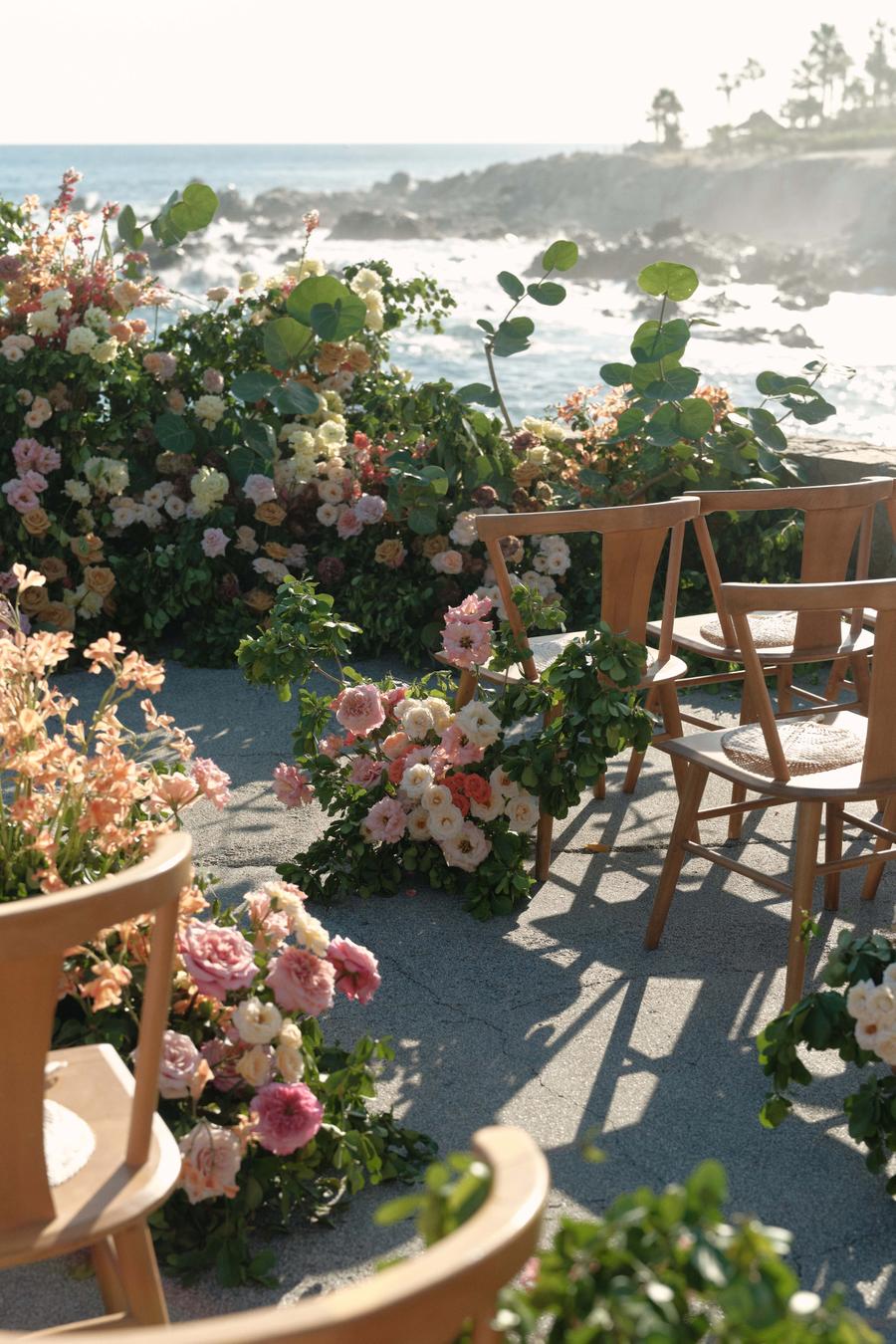 A Sunset Cliffside Wedding Awash in Terracotta and Golden Hues at ...
