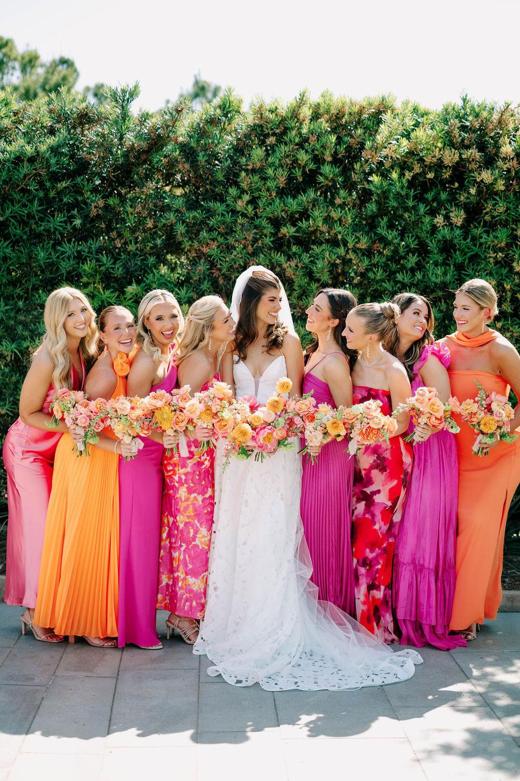 wedding party dresses houston A Colorful Garden Party Wedding Under the Stars in the Heart of Houston