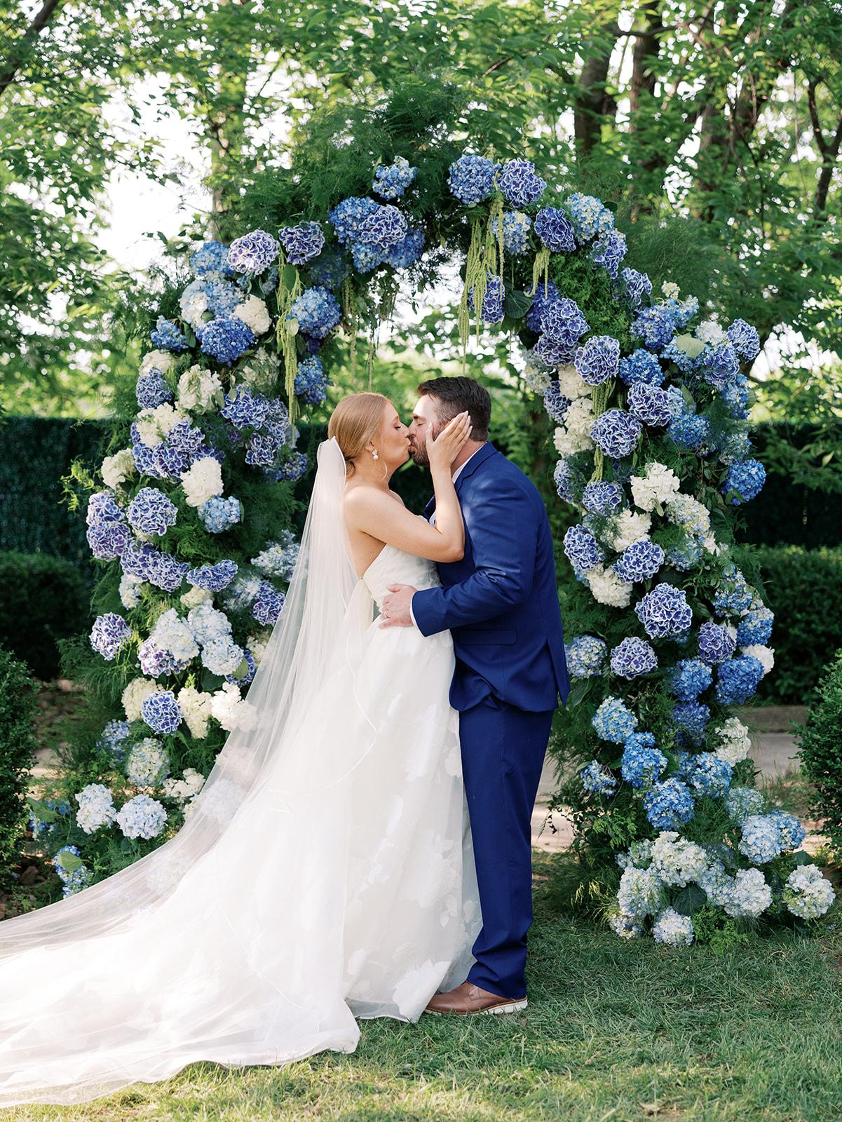 blue and white wedding dress A Southern Spring in with Chinoiserie Details Elegant Yellow Satin Long Velvet Shoes Sweetheart Hemline / Train Color:Dusty Pink 26 Gothic