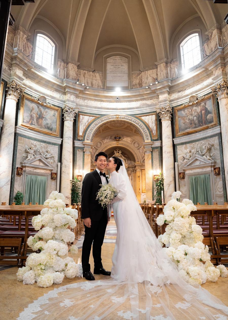 when in rome wedding dress designer When in #Rome , throw a GLORIOUS wedding wearing a graceful @dolcegabbana  couture gown! Sounds like a dream? For this bride it was all  reality. Wedding planner and designer: @paolo_nassi @jinanekafrouny