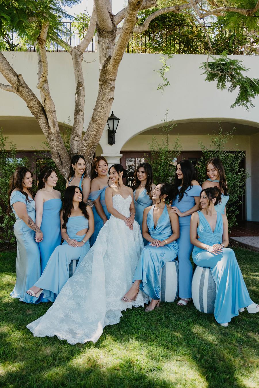 ocean blue wedding dress 18 Dreamy Blue Wedding Dresses To Inspire