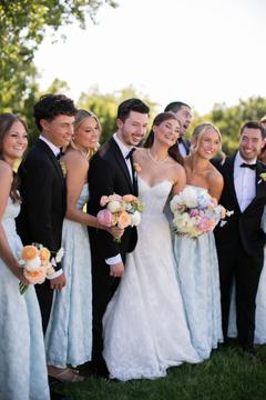 A Romantic Blue and Butter Yellow Garden Wedding at The Baumberhof