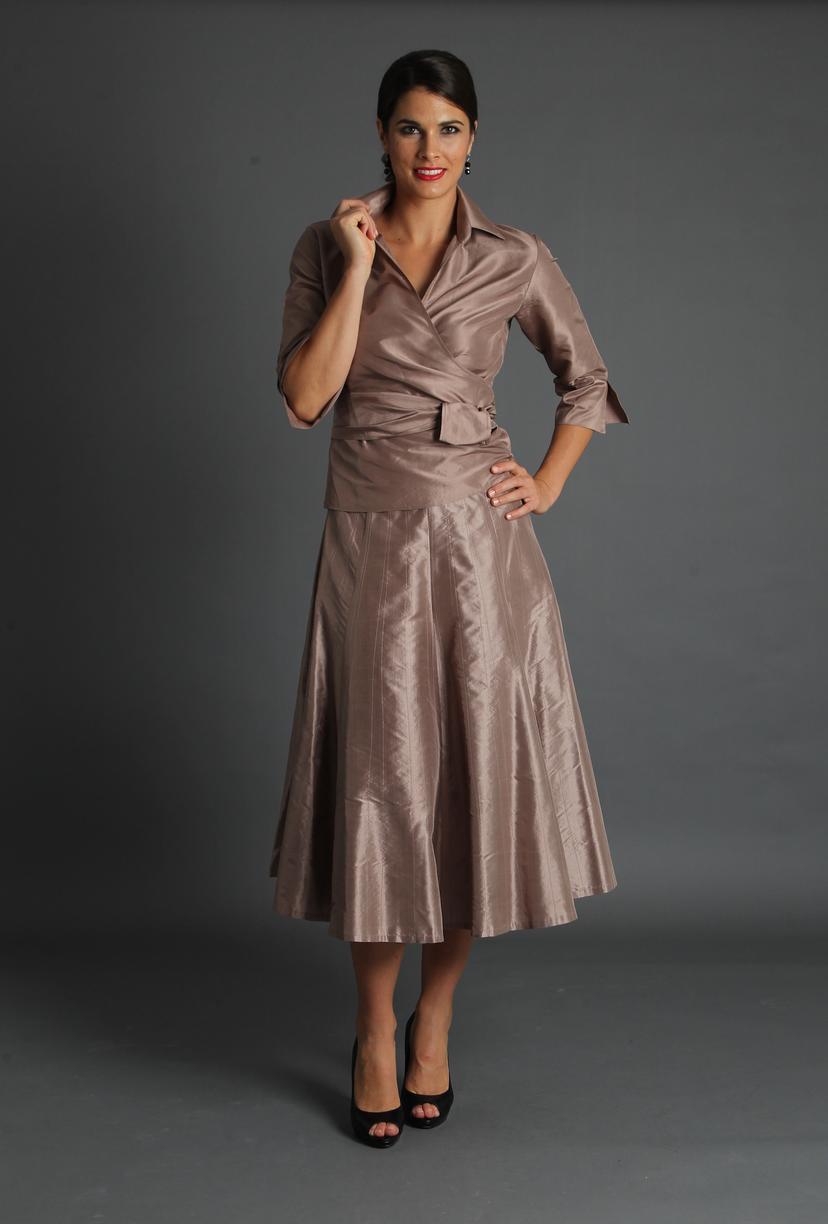 living silk mother of the bride dresses Pure Silk Wrap Dress
