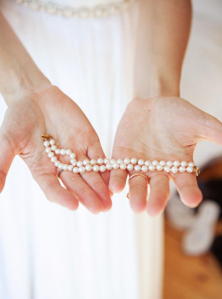 pearls on your wedding day