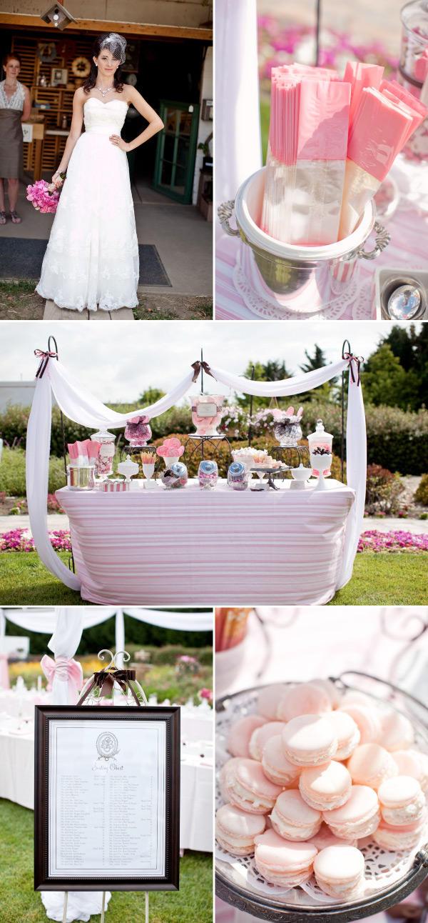 pink wedding with diy style