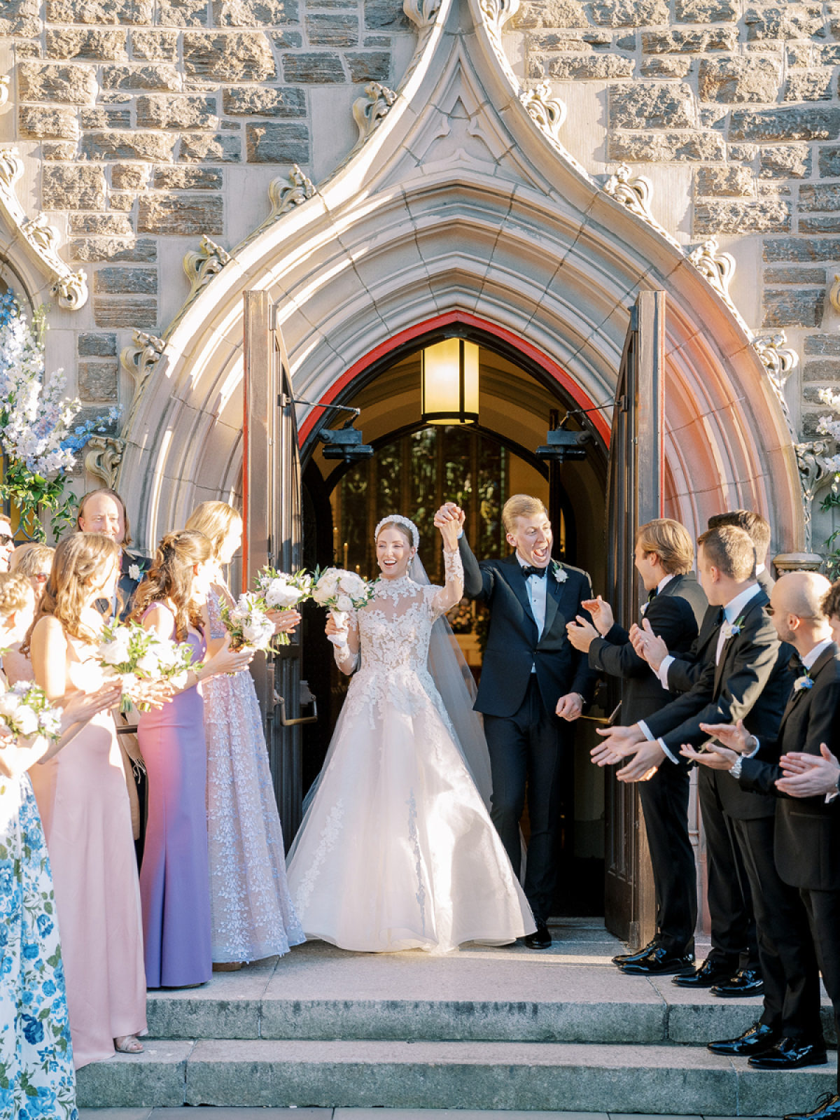 A Send off by Boat and a Reem Acra Dress at Belle Haven Club in Greenwich, Connecticut