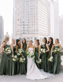 january bridesmaid dresses Charming A Line V Neck Champagne Silk Satin Long Bridesmaid Dresses with  Slit ABBD061804 – Anniebride main image 0
