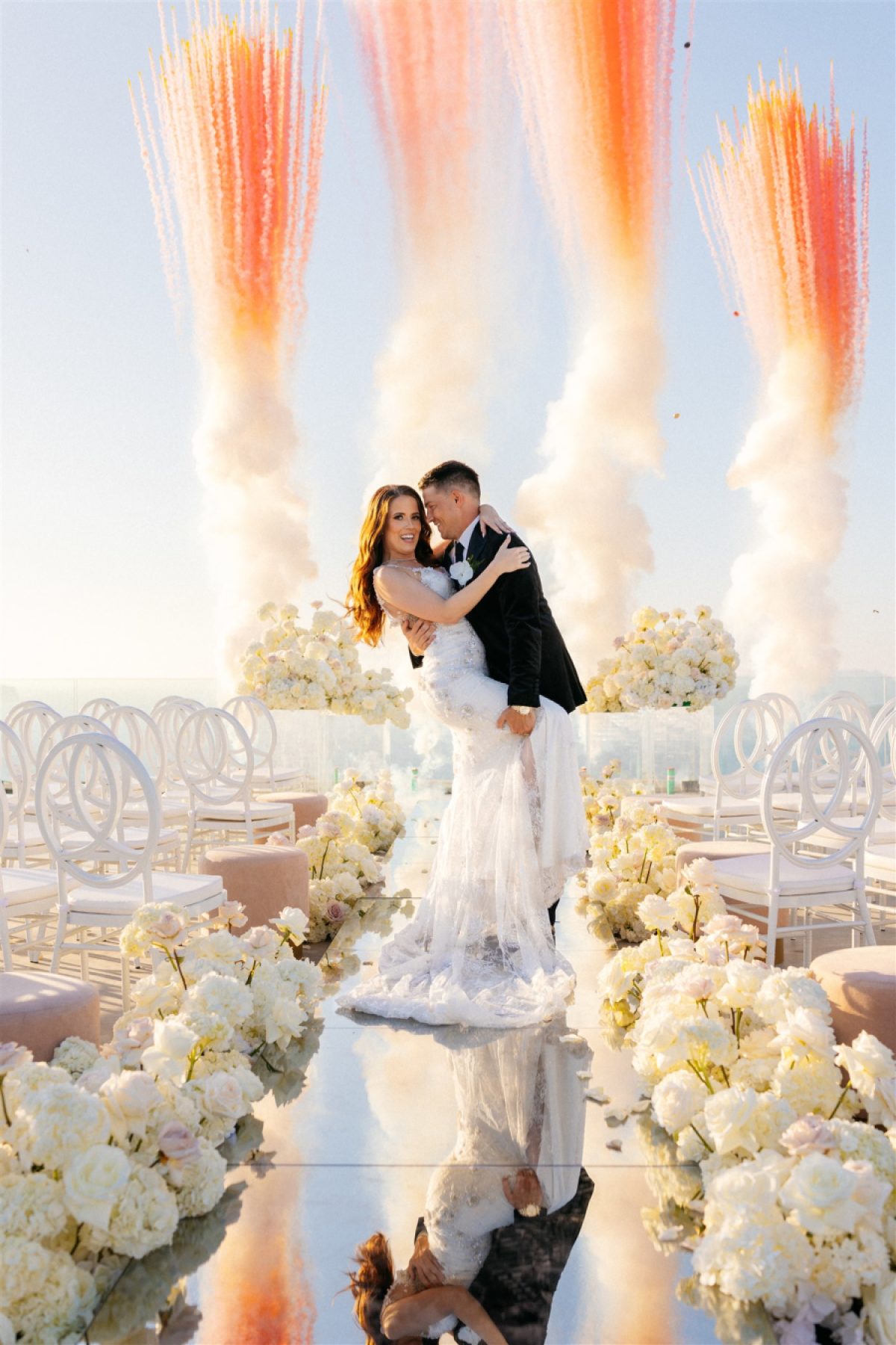 Summer Wedding at Santorini’s Most Luxurious Cliffside Venue, Cavo Ventus Villa