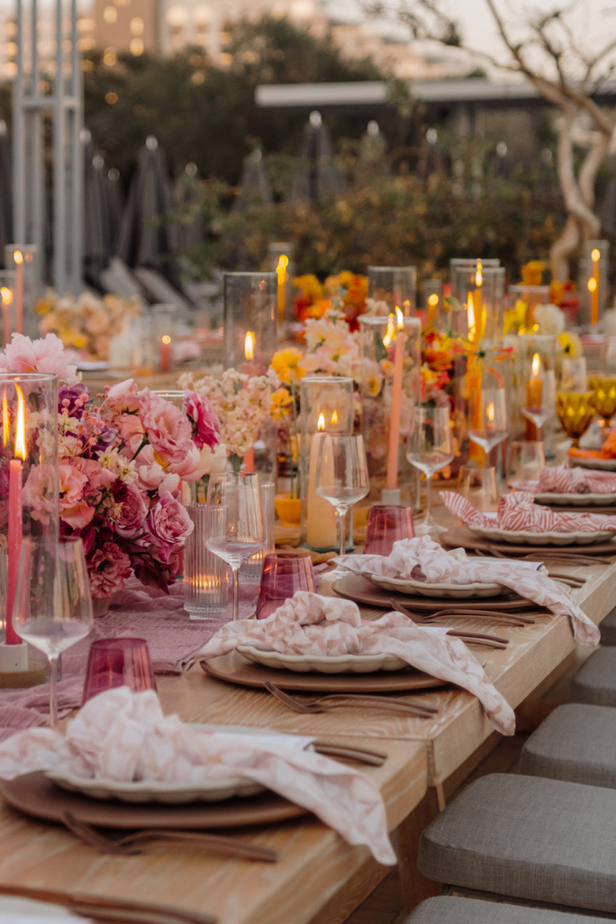 The Breathtaking Sunset Hues of Baja Inspired This Vibrant Celebration