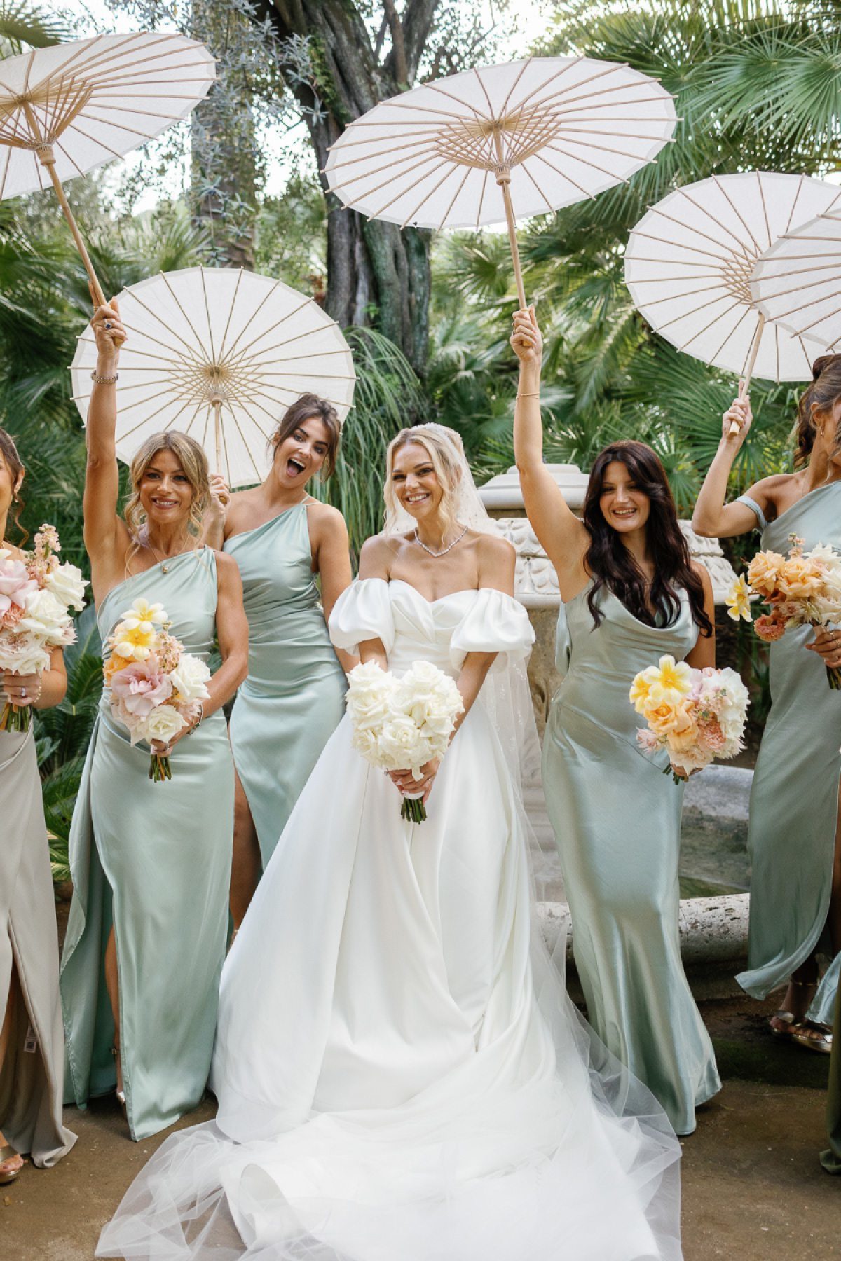 A Romantic Garden Wedding at Villa Astor With a Tropical Twist
