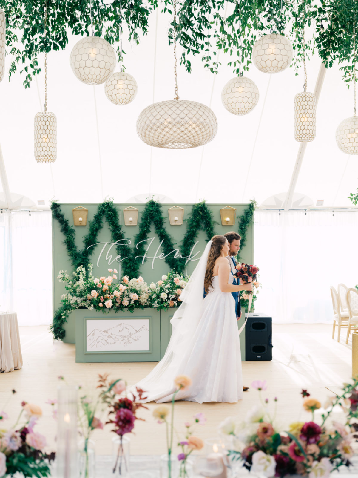 A Late Summer Wedding at Greystone Castle Filled With Blush Dahlias and Candlelight
