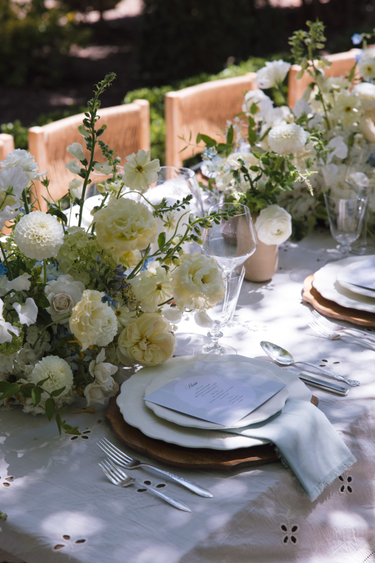 A Whisper-Soft Palette of Ivory and Blue for an Ethereal, Refined Wedding at Beaulieu Garden