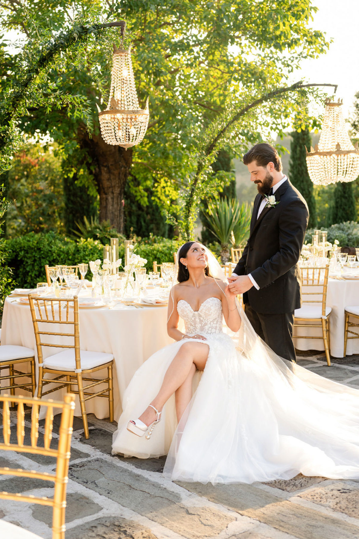 A Classically Romantic Tuscan Wedding Adorned With Crystal and Candlelight at Tenuta Corbinaia