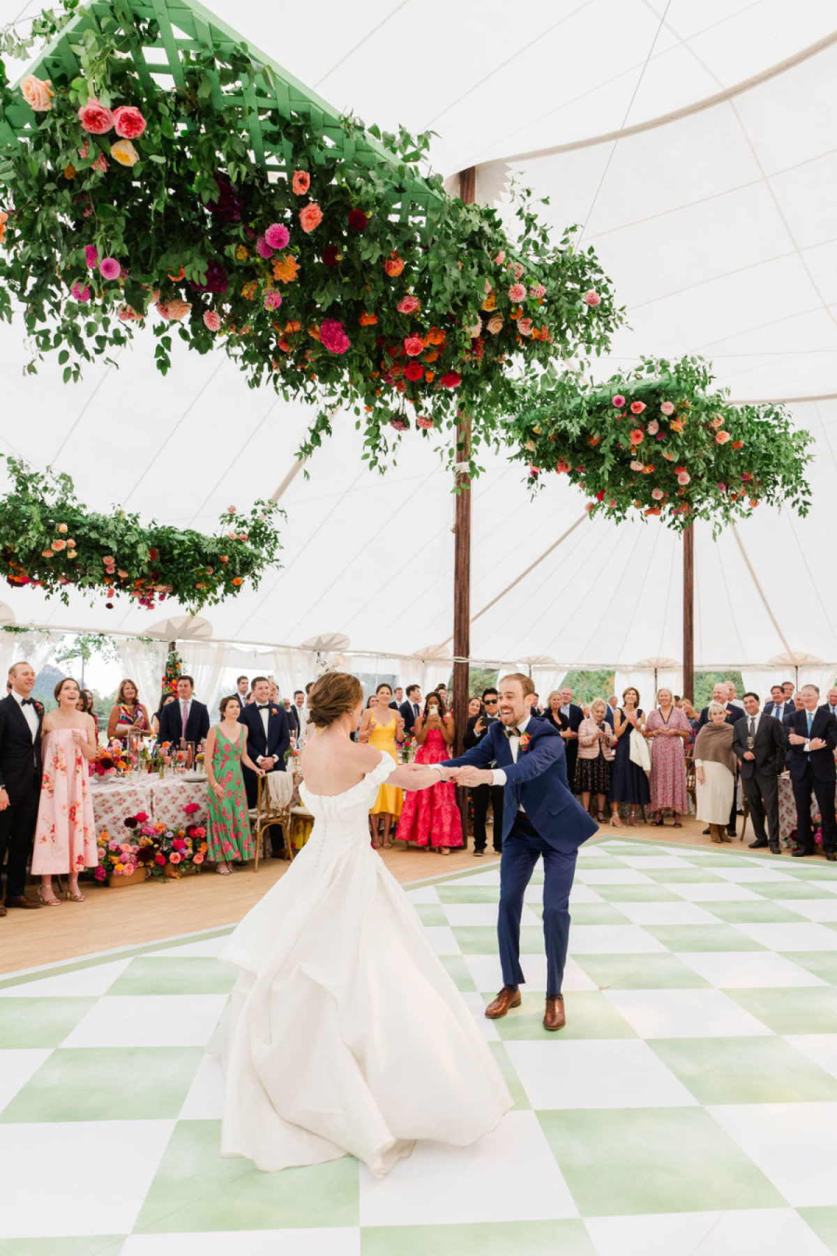 A Vibrant Garden Wedding with Playful Patterns at Greystone Castle