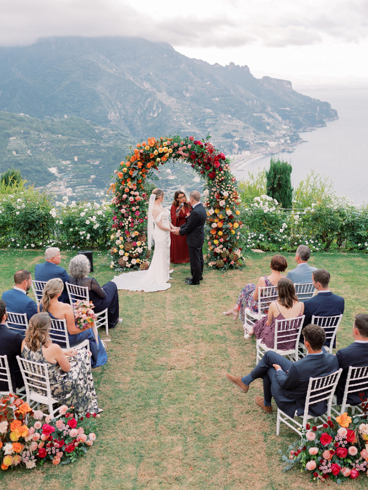 A Jewel-Tone Autumn Romance on the Amalfi Coast Rooted in Heritage and Seasonal Beauty