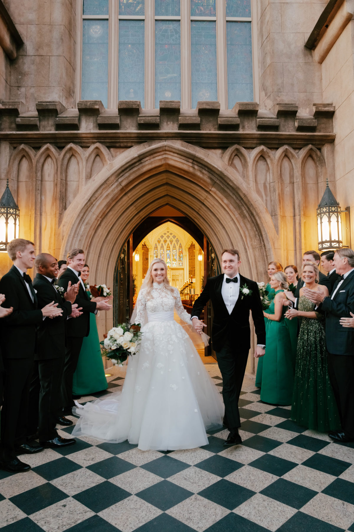 A Festive Southern Affair: Dusty Blue Romance and Evergreen Beauty in Charleston