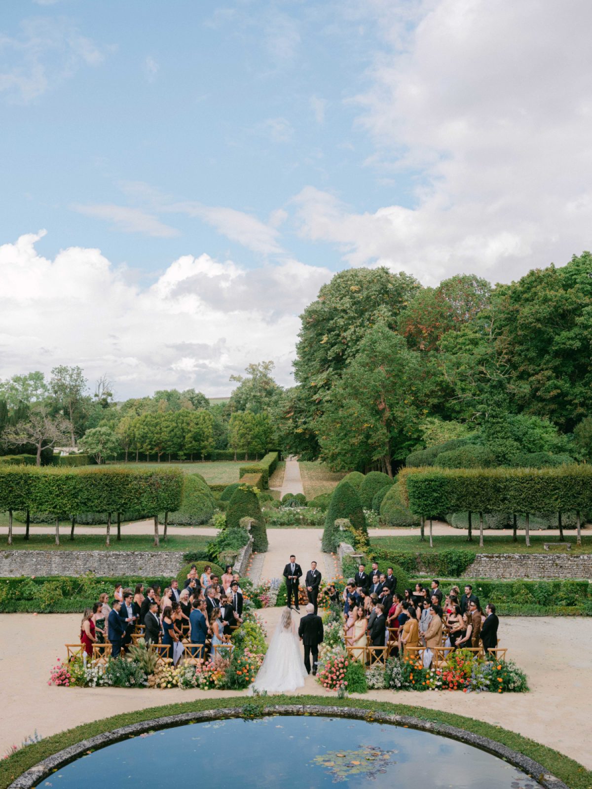 A Rainbow-Hued French Garden Wedding at Domaine de Primard